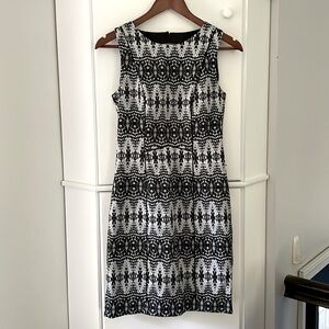 H&M Black and White Pattern Dress